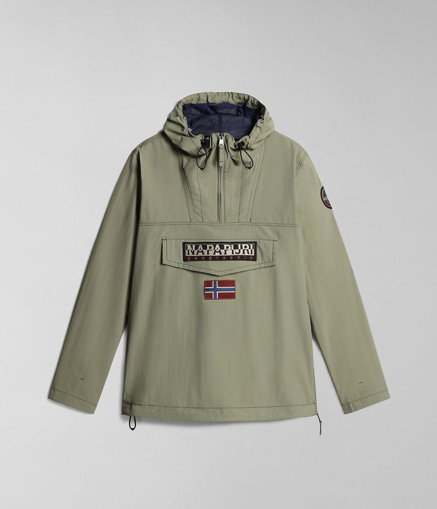 Napapijri Rainforest Summer Anorak Jacket Muške Kišne Jakne Zelene | YOSD-35802