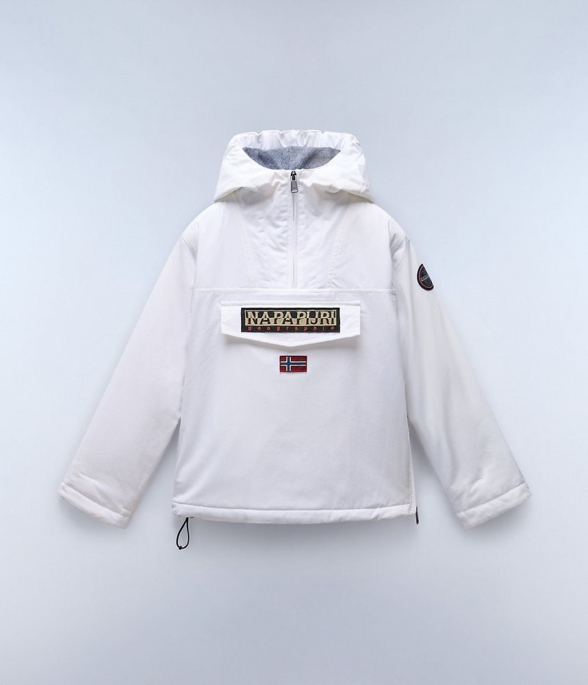 Napapijri Rainforest Winter Anorak Jacket (4-16 YEARS) Dječje Kišne Jakne Bijele | WHMP-89310