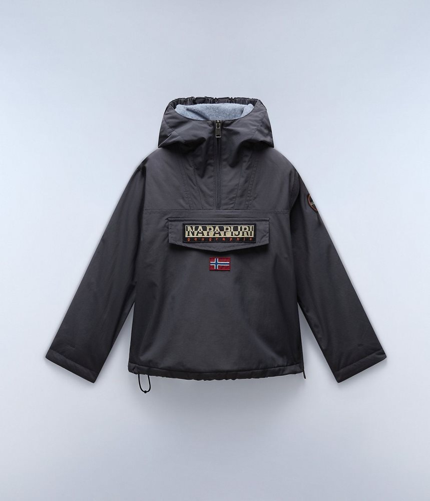 Napapijri Rainforest Winter Anorak Jacket (4-16 YEARS) Dječje Anoraks Tamno Sive | YLSV-67029