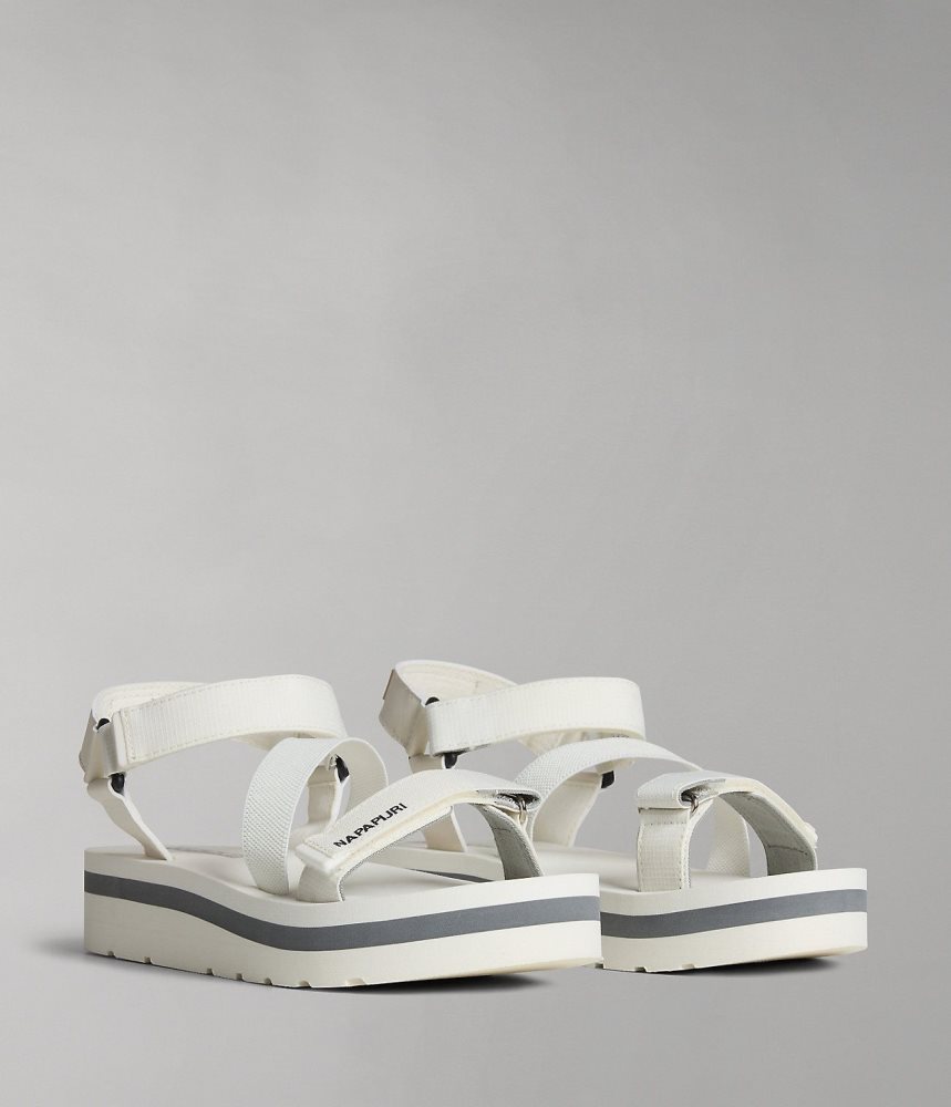 Napapijri Ripstop Dahlia Sandals Ženske Sandale Bijele | BOSF-41236