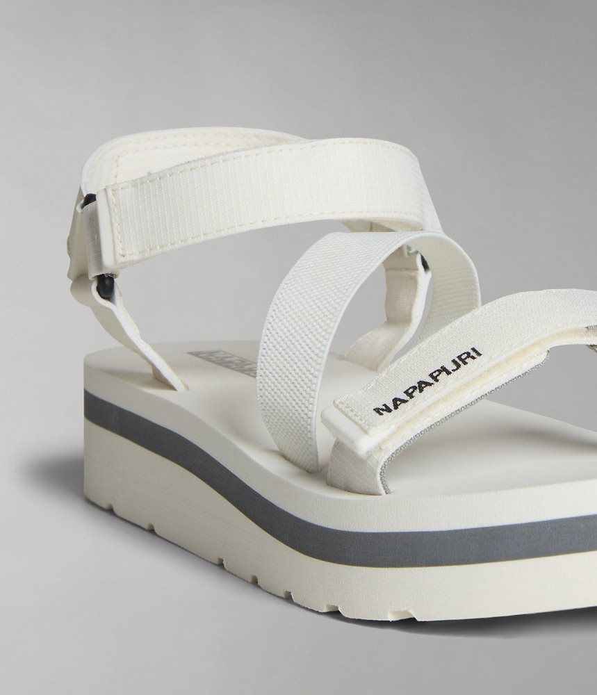 Napapijri Ripstop Dahlia Sandals Ženske Sandale Bijele | BOSF-41236