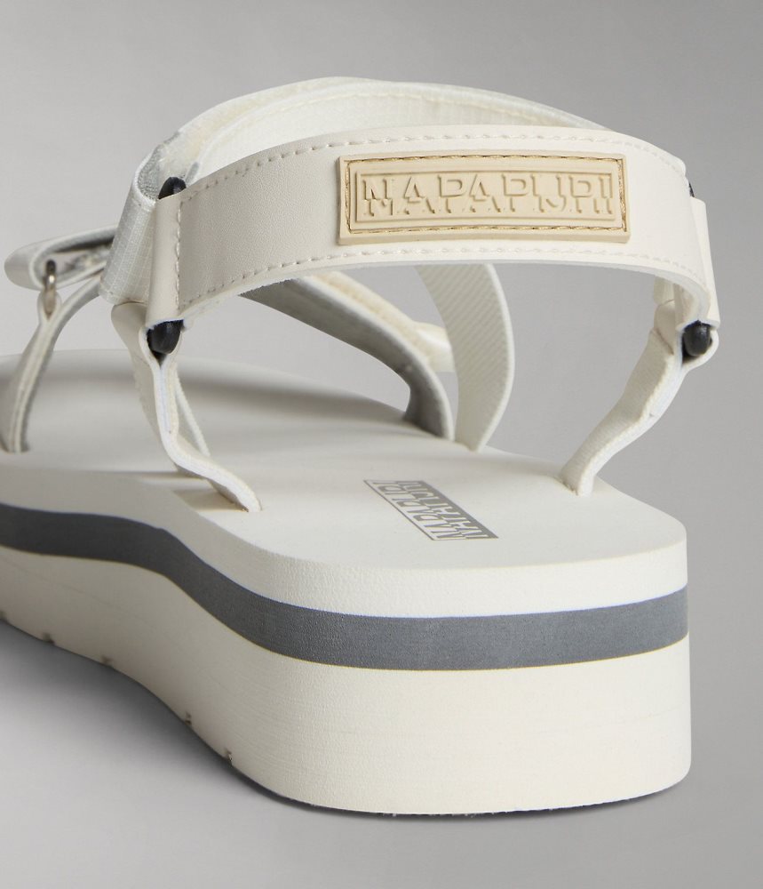 Napapijri Ripstop Dahlia Sandals Ženske Sandale Bijele | BOSF-41236