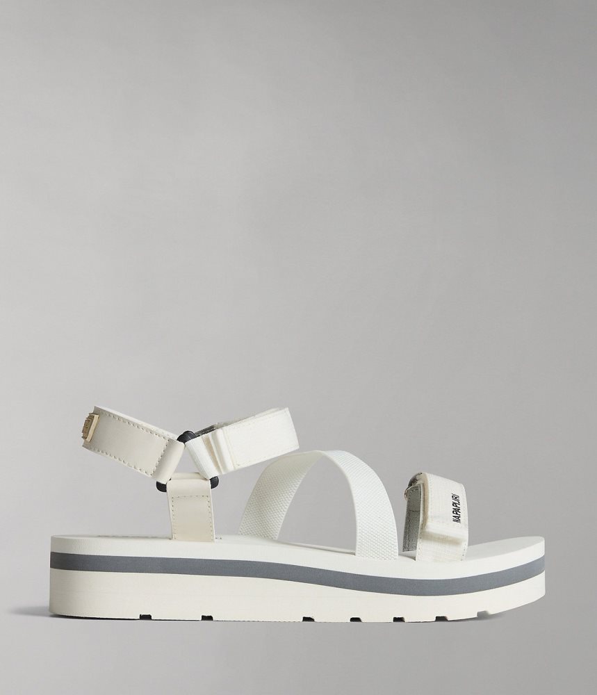 Napapijri Ripstop Dahlia Sandals Ženske Sandale Bijele | BOSF-41236