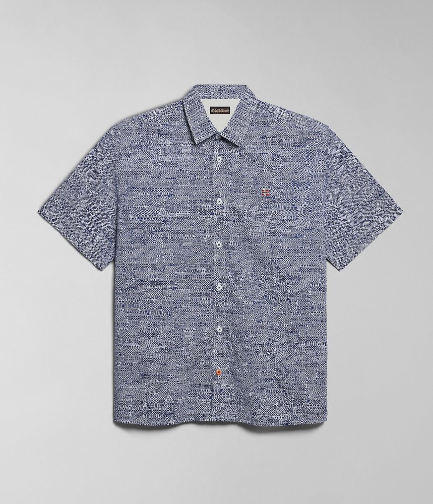 Napapijri Ronge Short Sleeve Shirt Muške Košulje Plave | VDCB-29865