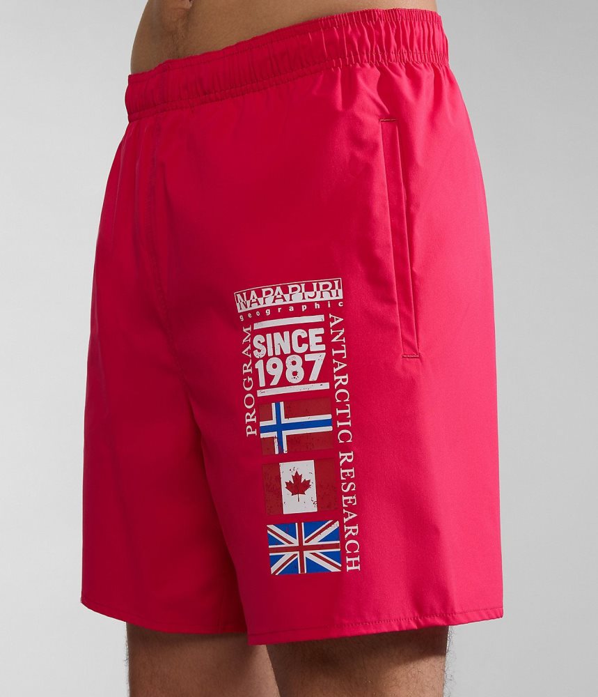 Napapijri Sahtu Swimming Trunks Muške Kupaće Gaće Crvene | VYKX-65038