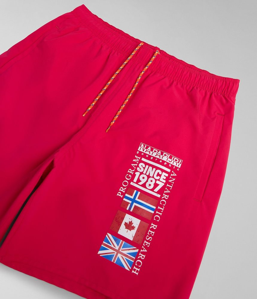Napapijri Sahtu Swimming Trunks Muške Kupaće Gaće Crvene | VYKX-65038