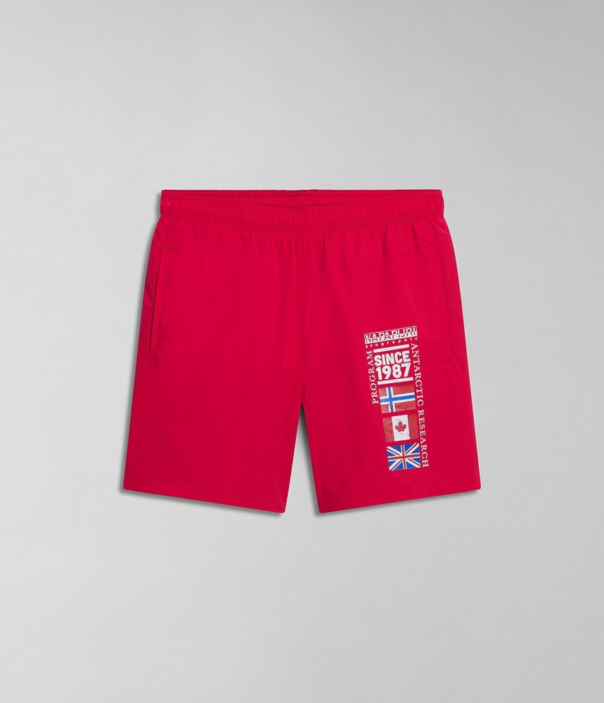 Napapijri Sahtu Swimming Trunks Muške Kupaće Gaće Crvene | VYKX-65038