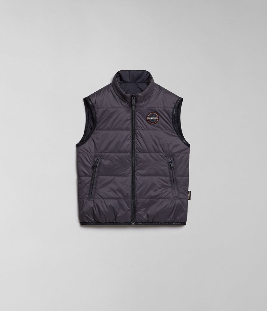 Napapijri Santafe Vest (4-16 YEARS) Dječje Gilet Tamno Sive | QWPI-52839