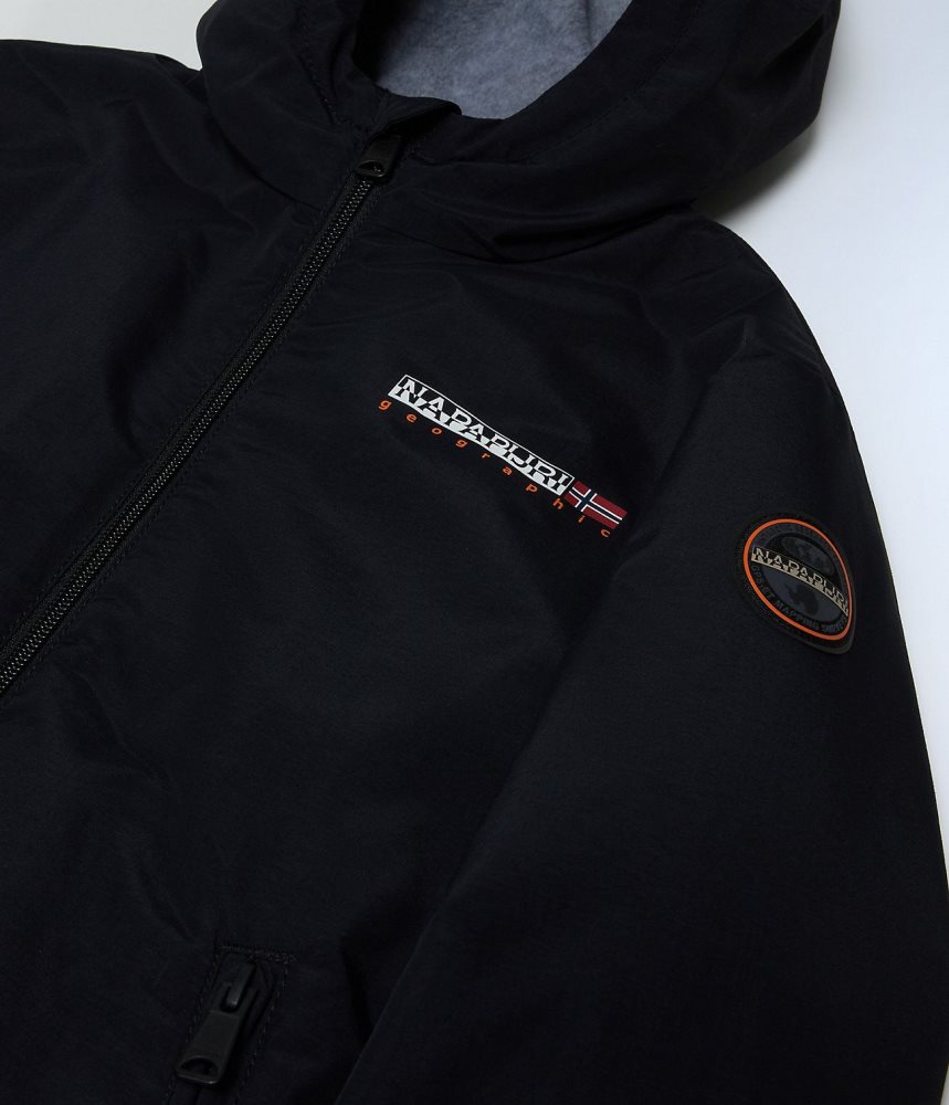 Napapijri Scott Short Jacket (4-16 YEARS) Dječje Kišne Jakne Crne | VBMI-64139