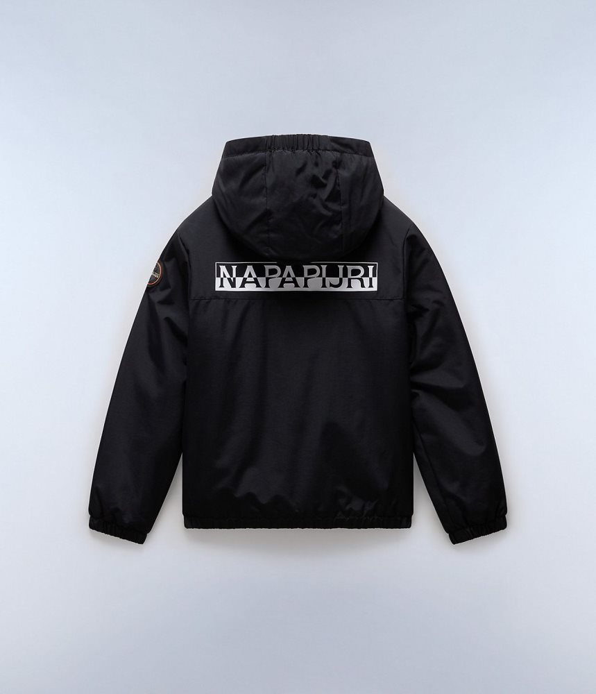 Napapijri Scott Short Jacket (4-16 YEARS) Dječje Kišne Jakne Crne | VBMI-64139