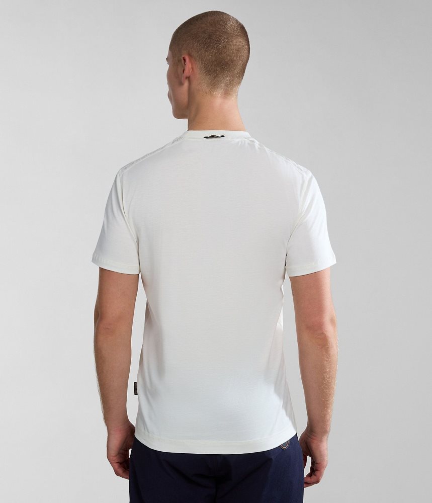 Napapijri Smallwood Short Sleeve T-Shirt Muške Majice Bijele | JHBS-54078