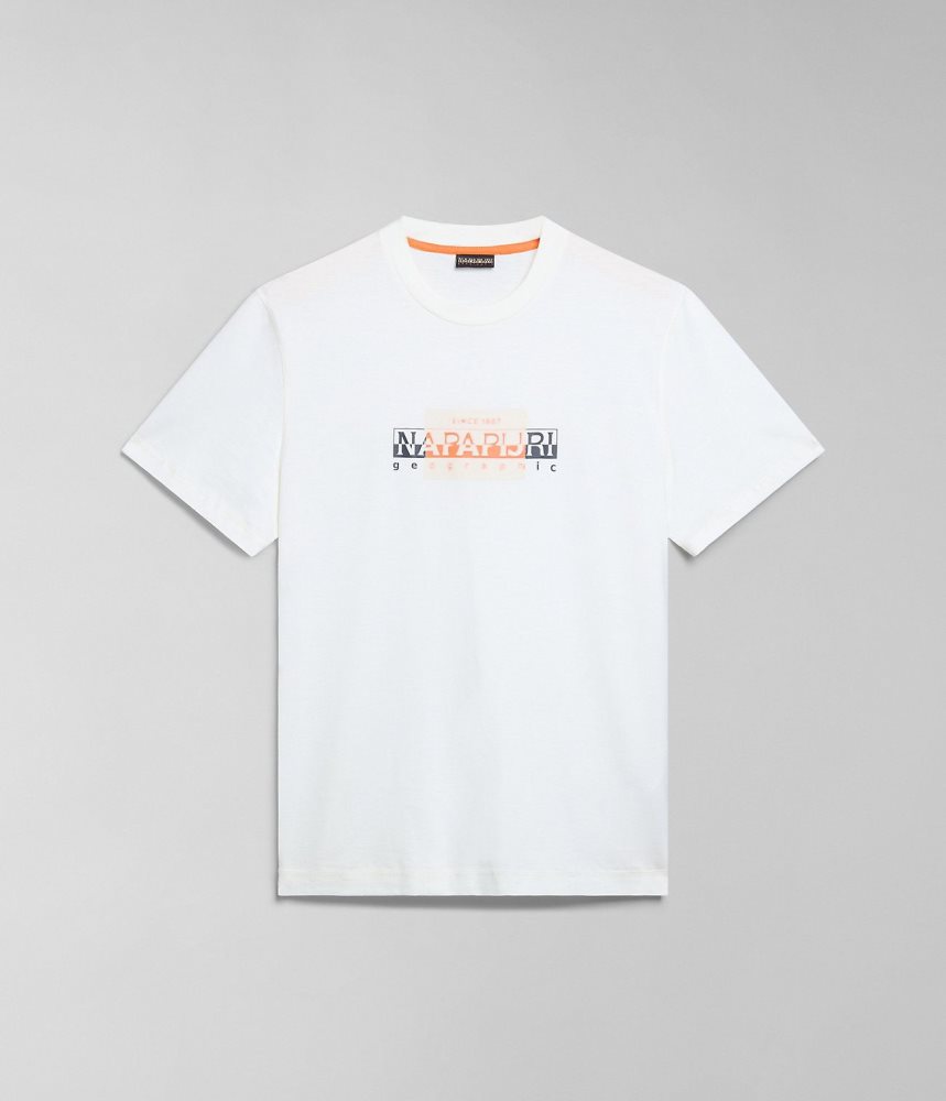 Napapijri Smallwood Short Sleeve T-Shirt Muške Majice Bijele | JHBS-54078