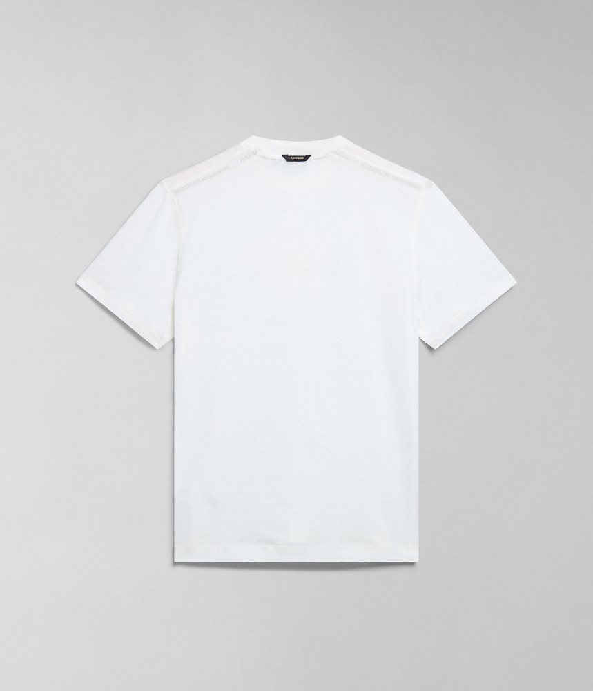 Napapijri Smallwood Short Sleeve T-Shirt Muške Majice Bijele | JHBS-54078