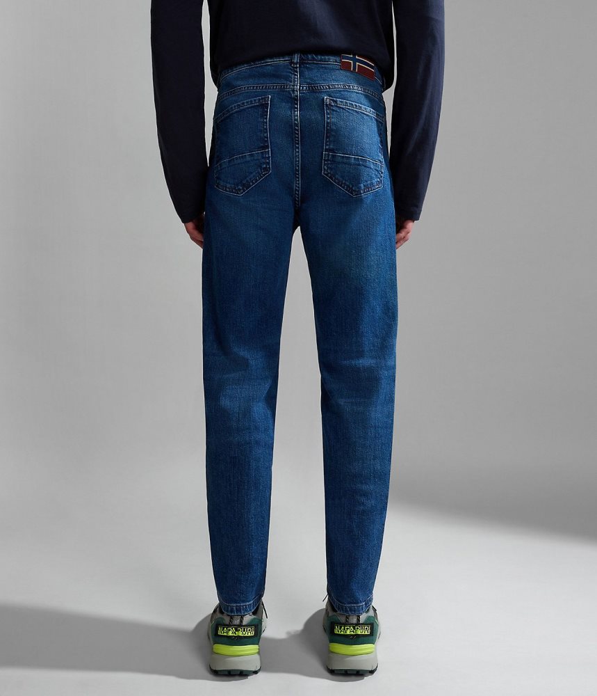 Napapijri Solveig Denim Muške Chino Hlače Plave | TIJQ-42683