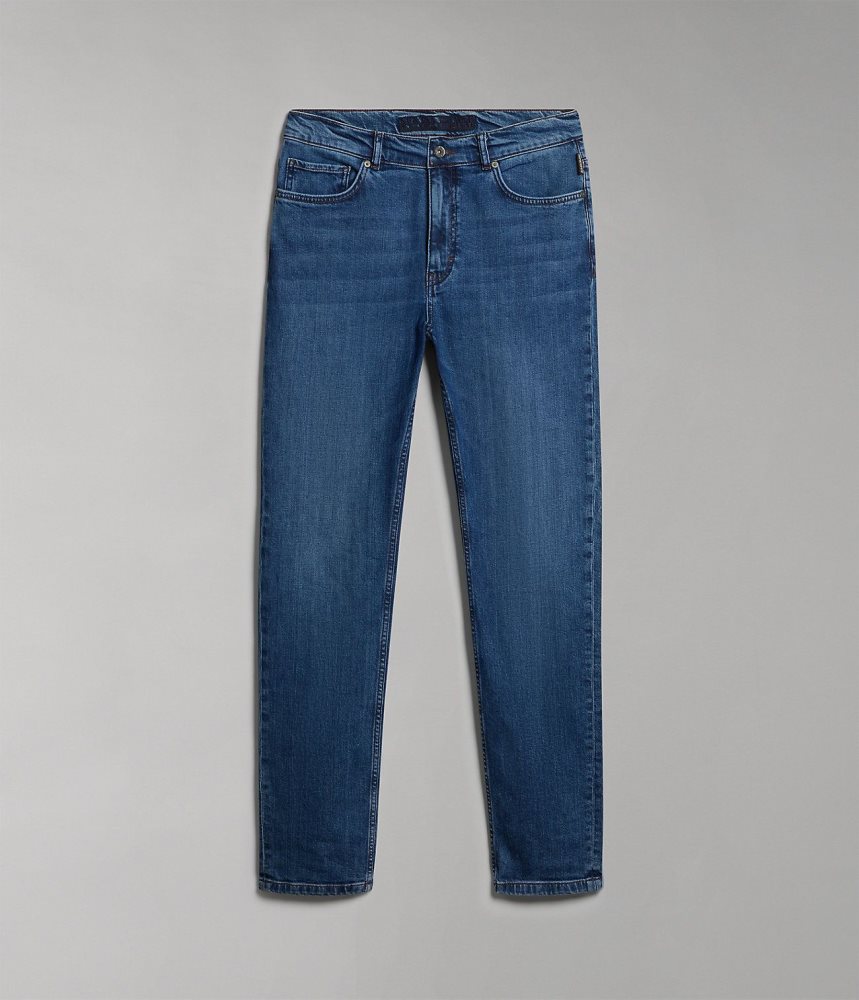Napapijri Solveig Denim Muške Chino Hlače Plave | TIJQ-42683