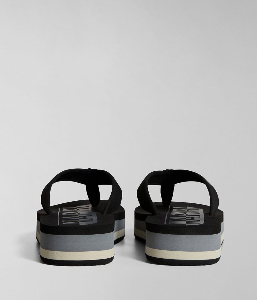 Napapijri Stick Flip-Flops Ženske Natikače Crne | QJMB-09632