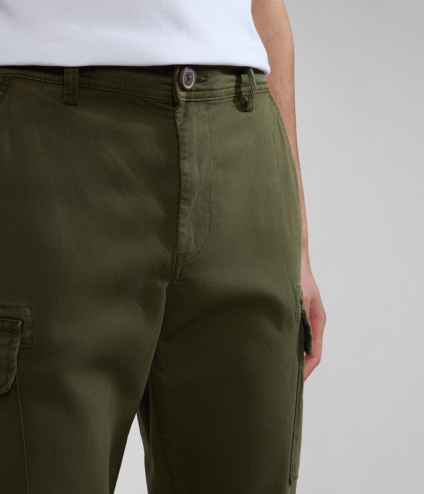 Napapijri Yasuni Cargo Trousers Muške Cargo Hlače Kaki Boja Zelene | RMQC-86153