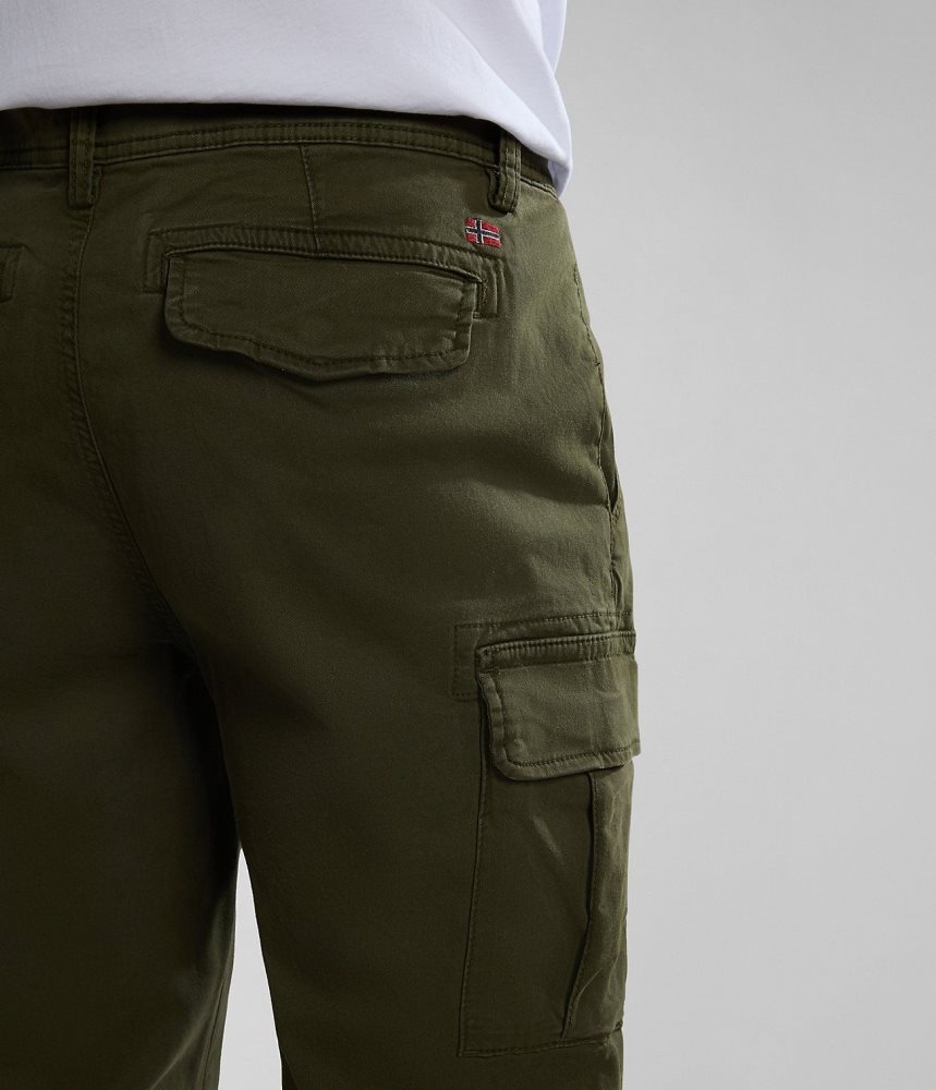 Napapijri Yasuni Cargo Trousers Muške Cargo Hlače Kaki Boja Zelene | RMQC-86153