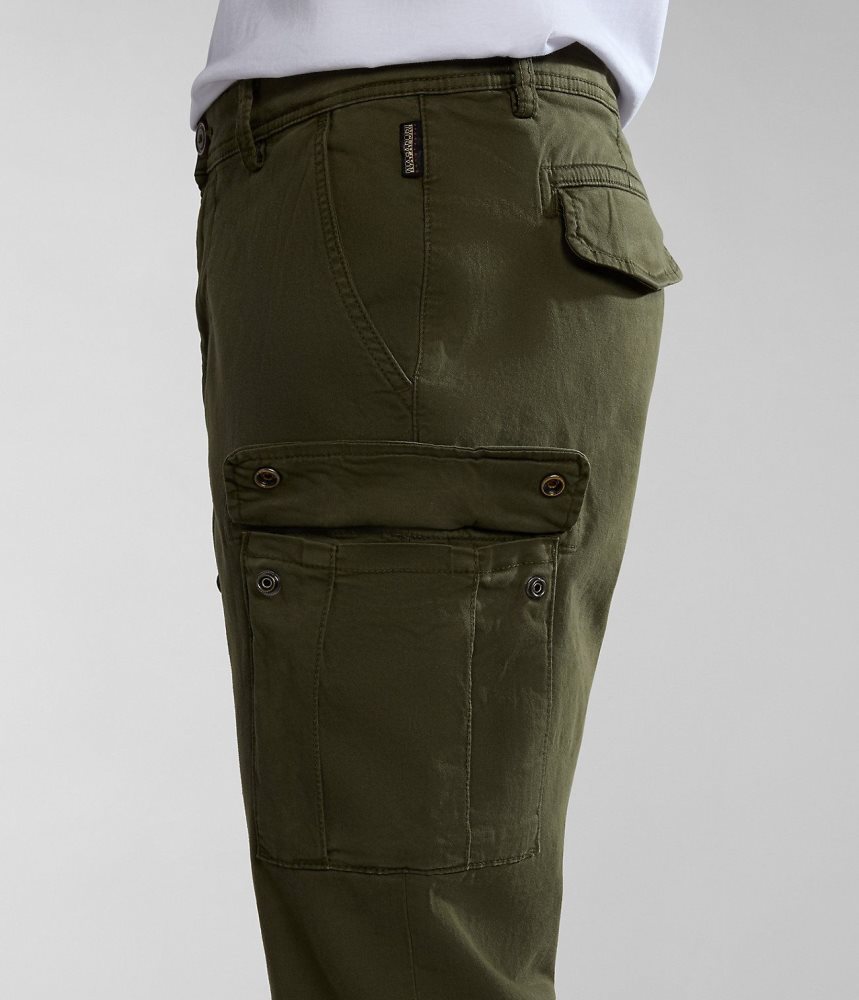 Napapijri Yasuni Cargo Trousers Muške Cargo Hlače Kaki Boja Zelene | RMQC-86153