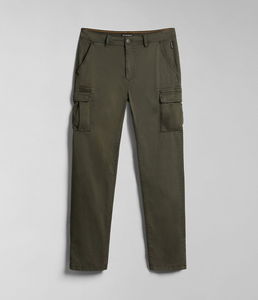 Napapijri Yasuni Cargo Trousers Muške Cargo Hlače Kaki Boja Zelene | RMQC-86153